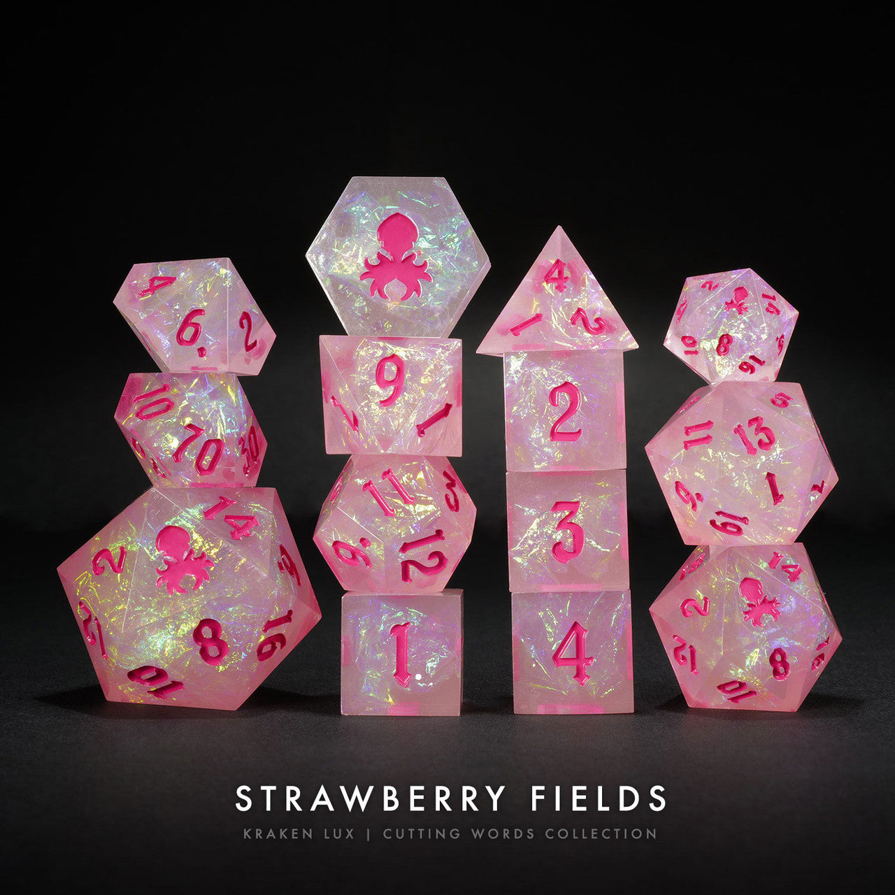 Strawberry Fields: Kraken Lux 14pc Sharp Edge Dice